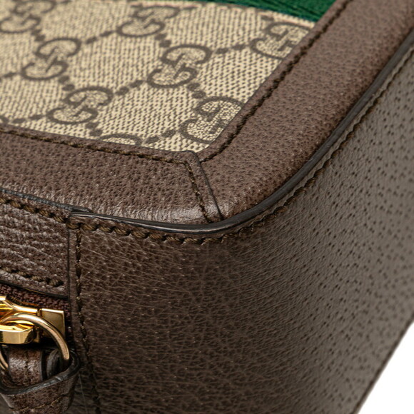 Gucci GG Supreme Ophidia Shoulder Bag Brown Leather - Picture 4 of 10